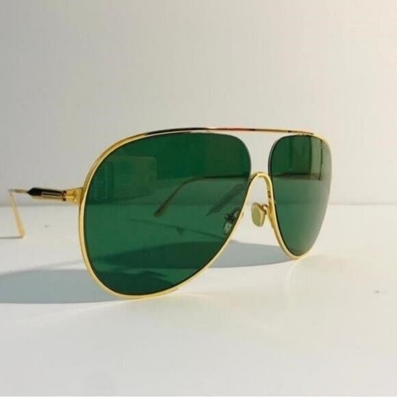 New  - Tom Ford Alec Sunglasses Pilot Sunglasses Deep Gold FT0824 Sunglasses - Picture 8 of 10